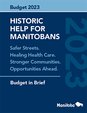 Historic Help for Manitobans - Budget in Brief cover