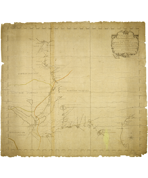 Une carte d'une partie de l'arrire-pays au nord-ouest du fort Prince de George